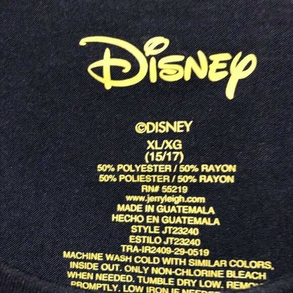 🛒$7 Disney Mickey Mouse Jerry Leigh Short Sleeve Graphic Tee #3680-1 - Picture 2 of 2